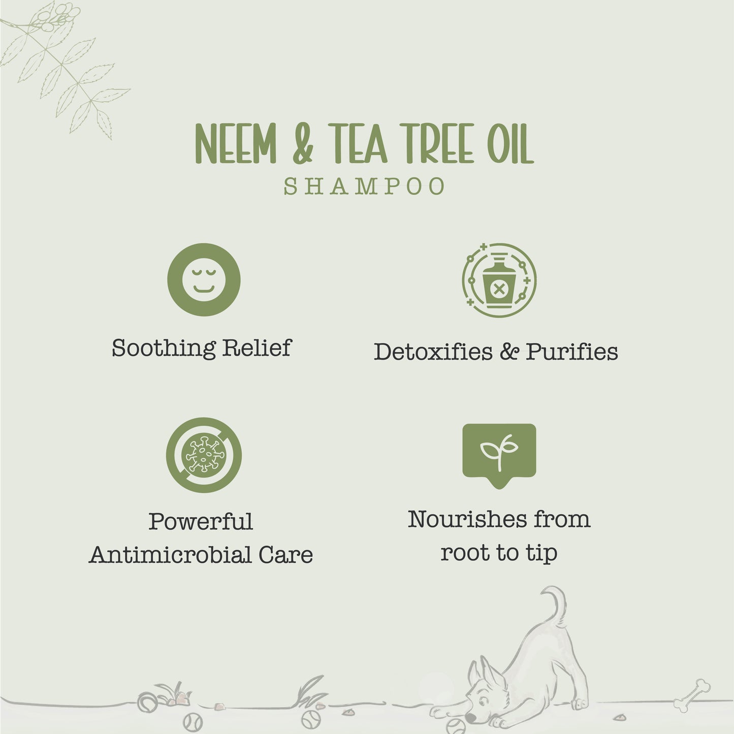 Neem & Tea Tree Oil Dog Shampoo - Tilting Heads